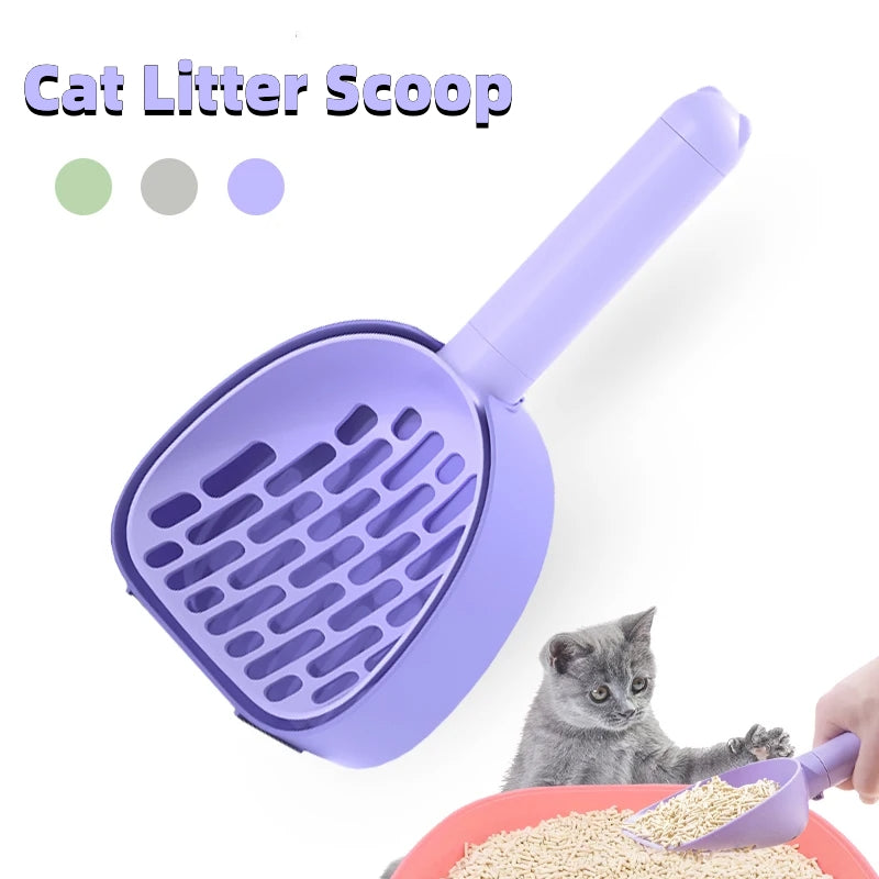Cat Litter Scoop Plastic Cats Poop Scoop with Base Pets Cleanning Tool Cat Toilet Products Durable Litter Box Cleaner Shovel Pet Products